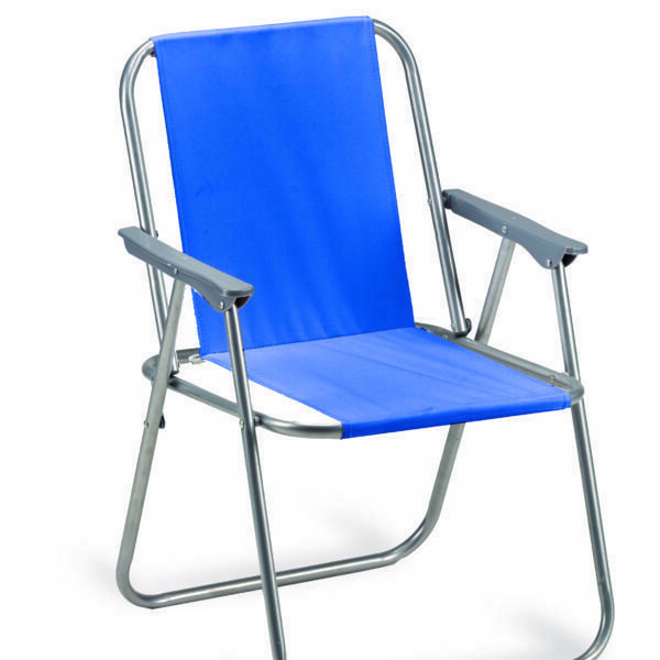 Sedia Relax                                                                                    in Acciaio e PVC  600D                                                    Colore Blu